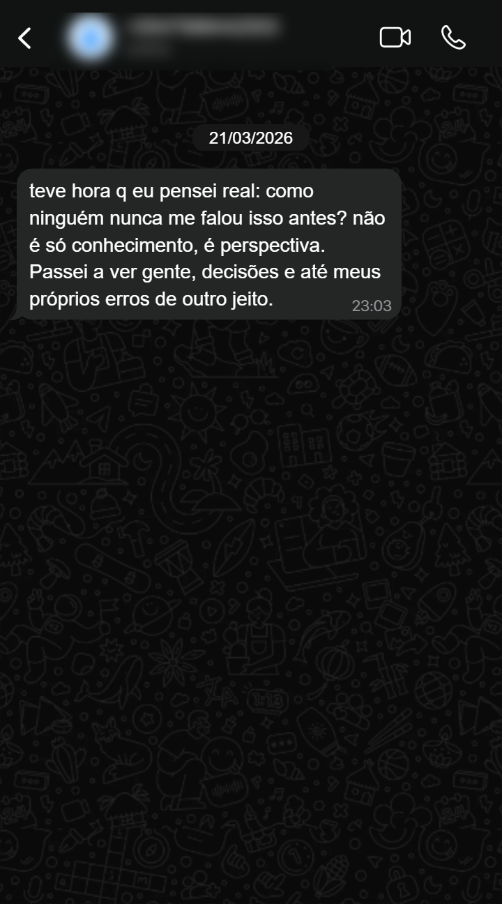 Não é só conhecimento, é perspectiva